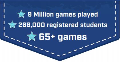 mpower banner: 9 million games played, 268 000 registered students and over 65 games to play!