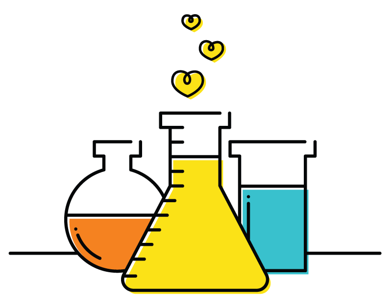 science beakers